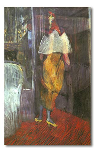 Cuadro Decoratt: Mujer en traje de noche a la entrada de un palco del teatro - Henri de Toulouse Lautrec 35x55cm. Cuadro de impresión directa.