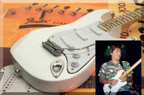 David Gilmour miniatura Mini guitarra rosa Floyd Fender Stratocaster