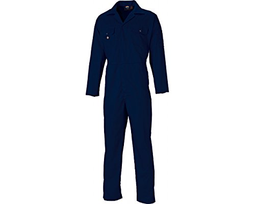 Dickies - Mono para hombre, bolsillo en la manga, dos bolsillos en el pecho, un bolsillo trasero con parche en la parte trasera, cintura elástica, resistente, funcional y funcional WD4819 Azul azul marino X-Large