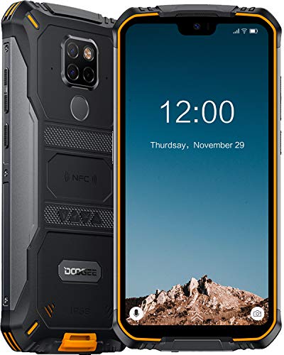 DOOGEE S68 Pro Android 9.0 Teléfono Móvil Libre Resistente 4G, Helio P70 Octa Core IP68 Smartphone Antigolpes 6GB + 128GB, 6300mAh 5.9 Inch FHD+, Cámara 21MP+16MP, NFC Carga Inalámbrica, Naranja