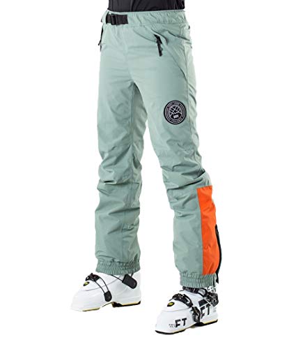 Dope Blizzard - Pantalones de esquí para mujer (talla M), color verde y naranja