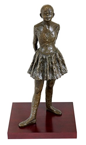 Edgar Degas – vierz ehnjährige bailarinas – Figura de bronce en base de madera – Firmada – Kleine vierzehnjährige bailarinas Escultura