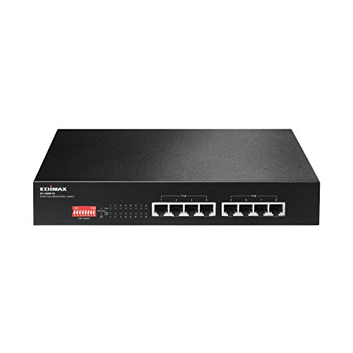 EDiMAX ES-1008P V2 Fast Ethernet (10/100) Energía sobre Ethernet (PoE) Negro Switch - Switch de Red (Fast Ethernet (10/100), Bidireccional Completo (Full Duplex), Energía sobre Ethernet (PoE))