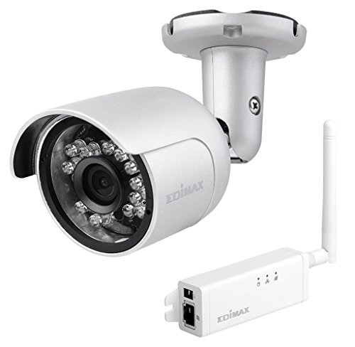 Edimax IC-9110W - Cámara de vigilancia (Cámara de Seguridad IP, Exterior, Inalámbrico y alámbrico, FCC, CE, Bala, Techo/Pared)