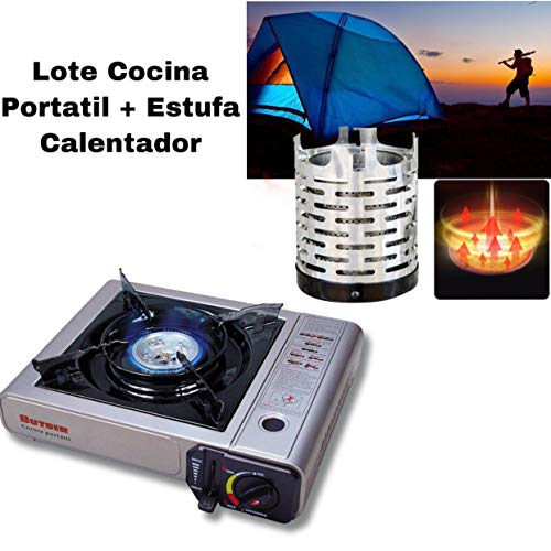 Envio 24h Lote Butsir Cocina MS-1000 + Butsir Calentador Estufa para Cocina Portatil para Camping al Aire Libre, Viajes, Camping, Pesca, Tienda de campaña de calefacción, Herramienta