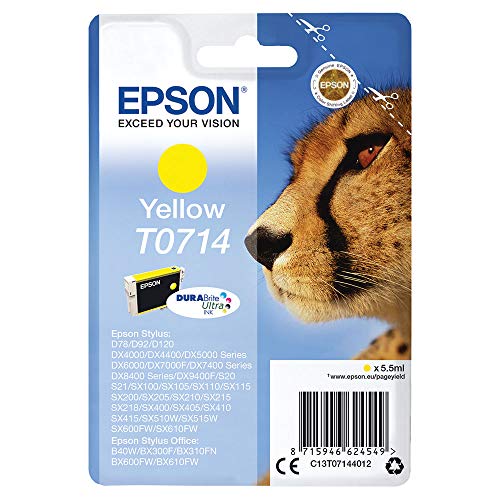 Epson C13T07144011 - Cartucho de Tinta para Stylus D78/DX40, color amarillo T0714