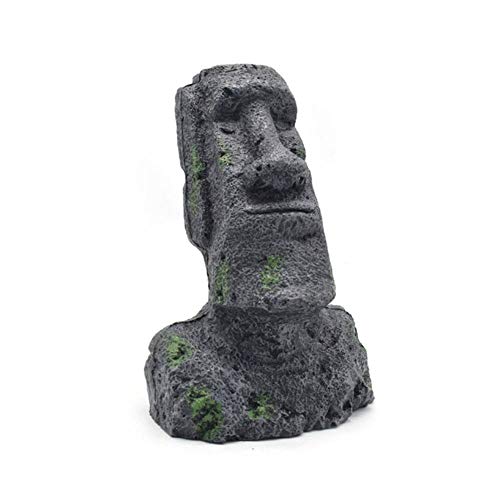 Escultura de resina del moái de la Isla de Pascua Ahu Akivi, estatua de jardín, monolito para acuario, decoración de escritorio, tamaño pequeño, mediano, grande, 23.5 x 14cm / 9.25" x 5.5"