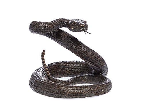 Escultura Estilo Antiguo - Serpiente de Cascabel - Bronce