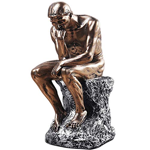 Estatuas Estatua de pensador de resina hecha a mano Ornamento de escultura abstracta simple moderna Esculturas de pensador en bronce Figura de bronce Estatua Decoración para el hogar Estatuilla,26