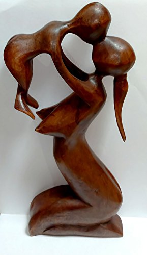 Figura de madera madre y hijo 30 cm de altura x una base de 12 cm X 3,5 cm