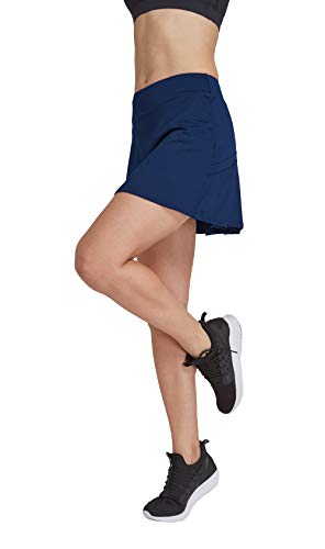 HonourSport - Falda de tenis para mujer con mallas deportivas, tallas XS - XXL azul marino M