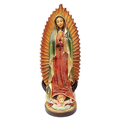 Inmaculada Romero IR Figura Virgen De Guadalupe Adorno 21Cm. Resina Peana Decoración