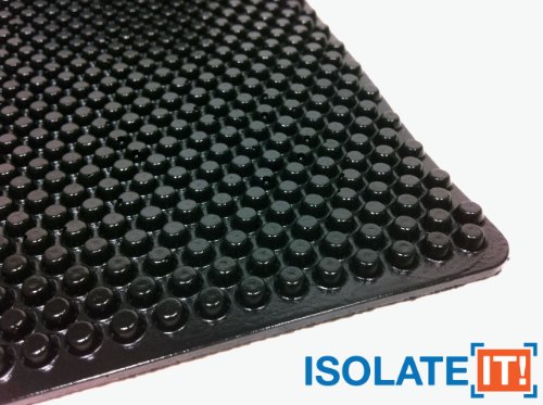 Isolate it.: X-tra Flex de Sorbothane acústica amortiguación de vibraciones hoja Stock (3/16 x 12 x 14 en) 60 duro – 1 hoja