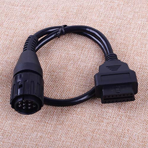 Joyfulstore- 10 Pin Obd2 Ii Code Reader Diagnostic Connector Tool Adaptor Fit For Bmw Motorcycle Icom-D Cable