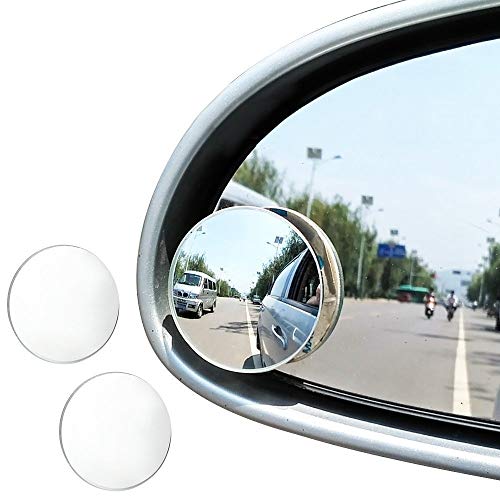 JTDEAL Blind Spot espejo (2pcs, 2"), Rimless HD cristal gran angular 360 ° canvex espejo retrovisor de coche lado espejo Stick de coche universal Fit