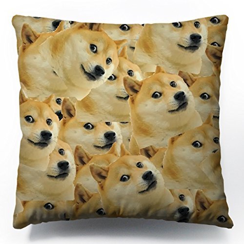 Kenneth case/Fundas para almohada Cute and adorable pet doge dog photo Hot sales pillow case/Fundas para almohada Decorative covers18X 18 (Two Sides)
