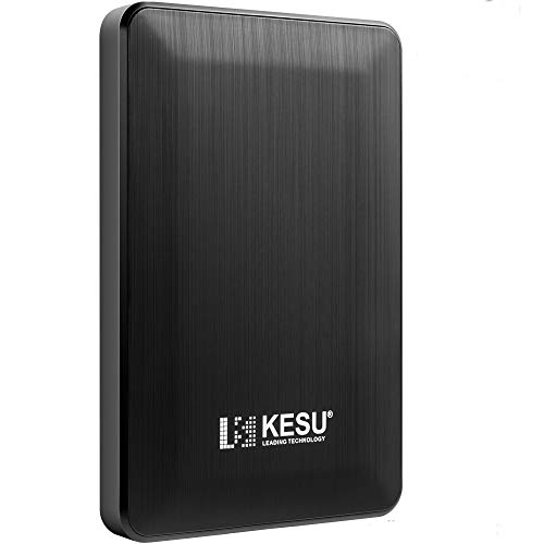 KESU Ultra Slim Disco Duro Externo Portátil 2.5" 1TB, USB3.0 SATA HDD Almacenamiento para PC, Mac, MacBook, Chromebook, Xbox, PS4 (Color Negro)