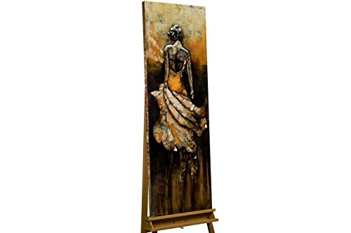 Kunstloft Extravagante Relieve de Pared de Metal Queen of Honor' 50x150x7cm | Decoración XXL Escultura | Mujer Chaqueta Hombre IR | Cuadro Hecho a Mano Imagen Mural de Arte Moderno