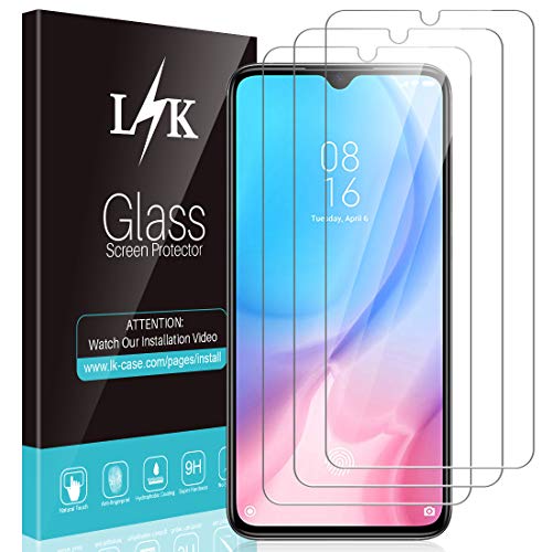 L K 3-Unidades Protector de Pantalla para Xiaomi Mi 9 Lite, Cristal Vidrio Templado [Dureza 9H] [Funda Compatible] [Anti-Arañazos] [Sin Burbujas] [Sin Bordes Levantados] [Instalación Fácil]