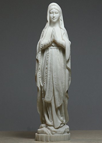 Madonna Santísima Virgen Madre María Señora Alabastro Estatua Escultura 8.66 pulgadas