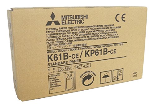 Mitsubishi Electric Corporation k61b-ce/kp61b-ce Kit papel térmico para impresora Medicale, A6, 110 mm x 20 m, 4 unidades)