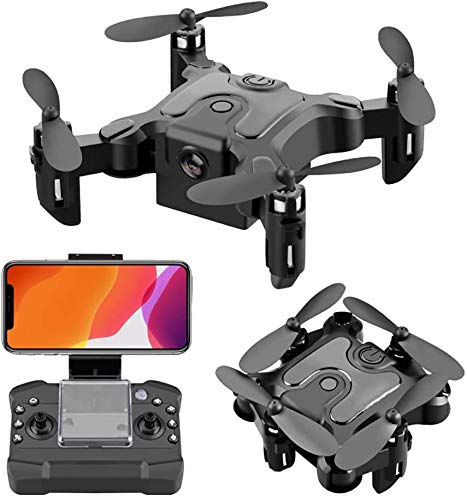 Miwaimao Definición 4K Drone Quadrocopter Control Remoto inalámbrico de Movimiento LAN Mini pliegos, transmisión en Tiempo Real, Control de Voz, Altura Fija, un Rodillo 3D