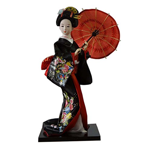 Muñecas japonesas Geisha Girl Geiko Kimono muñeca decoración del hogar Colección de arte, # 16