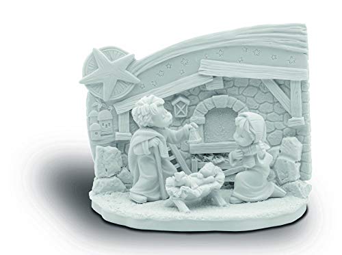 Nadal - Figura del Belén con relieve, color blanco, tamaño pequeño (13,5 cm), modelo 736931/99