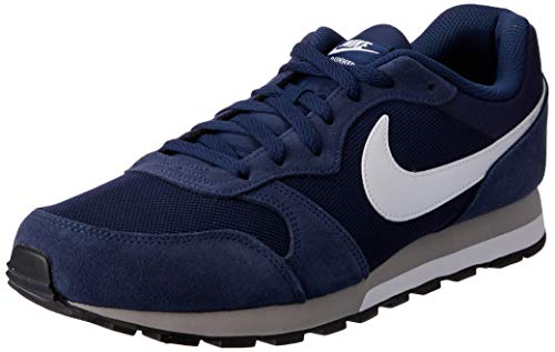 Nike Md Runner 2 - Zapatillas de correr para Hombre, Azul Marino (Azul Marino/Blanco/Gris), 46 EU