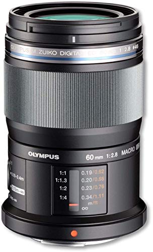 Olympus M.Zuiko - Objetivo digital ED 60 mm F2.8, zoom estándar, apto para todas las cámaras MFT (modelos olympus OM - D & Pen, serie G de Panasonic), negro