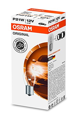 Osram 7506 - Lámparas originales con base de metal (12 V, 21 W, 10 unidades)