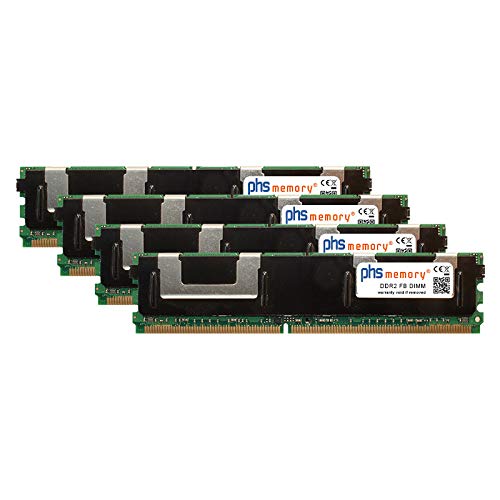 PHS-memory 32GB (4x8GB) Kit RAM módulo para DELL PowerEdge 2950 DDR2 FB DIMM 667MHz PC2-5300F