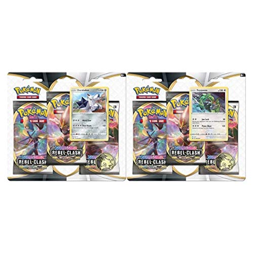 Pokémon POK80685-D12 TCG: Sword & Shield 2 Rebel Clash, Paquete de 3 Blister (uno al Azar), Multi