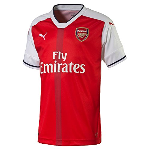 PUMA Camiseta réplica del Arsenal FC 16-17 para niño, Unisex-Kids, AFC Home F6, Rojo