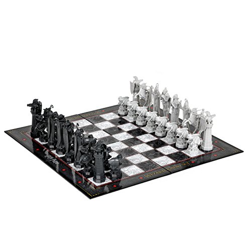 Réplica de juego de ajedrez de Harry Potter de La piedra filosofal, réplica de las figuras de ajedrez 5-11,5cm tablero 31x31cm producto oficial plástico