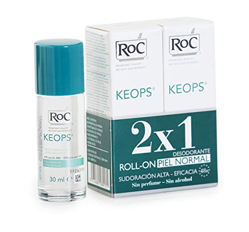 ROC KEOPS - Desodorante Roll On, Piel Normal, 30 ml (x2)