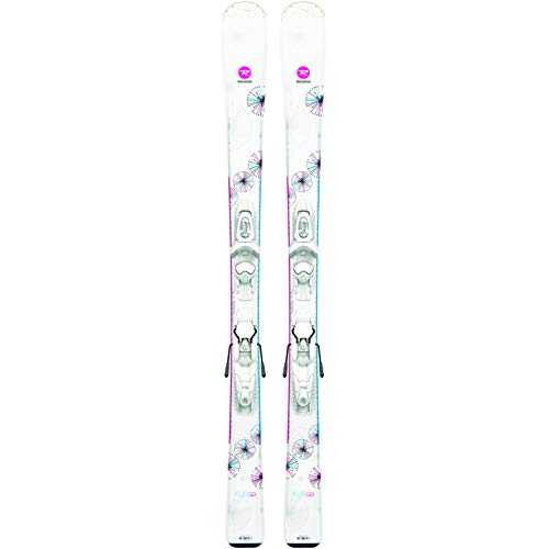 Rossignol – Pack de esquís Fun Girl + Fijaciones Kid-x 4 niño Blanco – niña – Blanco, Blanco, 130 cm