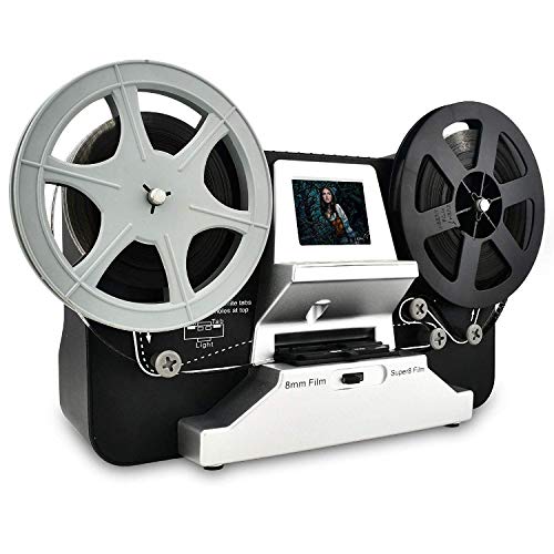 Rybozen Escáner de película para 8 mm y Super 8 película, digitalizador de película Digitalización Super 8 Digital Film Converter HD 1080P 2.4''LCD