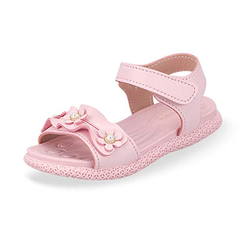Sandalias con Punta Abierta para Niñas Pequeñas Niño Infantiles Zapatos de Vestir Calzado Verano para 1-6 Años (Rosado, EU 22)