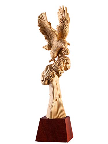 SDBRKYH Estatua de la Escultura del águila, águila Modelo de Talla de Madera de la artesanía Animal Pájaro del Escritorio del hogar Regalos Colección Creativa Decoración