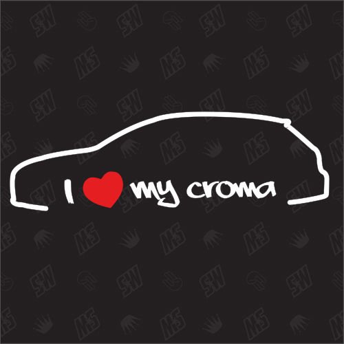 speedwerk-motorwear I Love my Fiat Croma – Pegatinas año de construcción 05 – 10