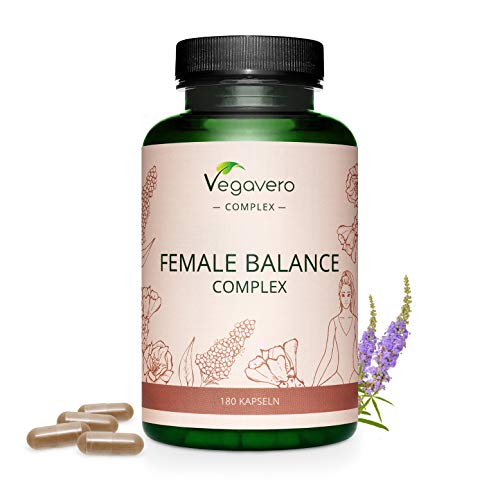 Suplemento para Equilibrio Hormonal Vegavero® |100% Vegetal | Maca + Vitex Agnus Castus + Alchemilla Vulgaris + Nopal + Vitaminas y Minerales | Estrógenos Naturales | Sin Aditivos | Para Mujeres