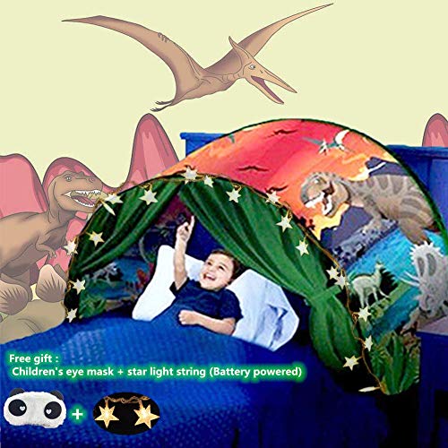 Tiendas de ensueño, Carpa de Ensueño Wizard World, fantasía interior de la cama redes de regalo, Children Play Cama Tienda de Campaña (Parque de dinosaurios-2)