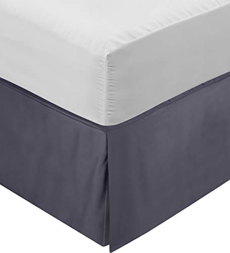 Utopia Bedding Cubre Canapé - Plisado - Encaja Debajo del Colchón y En el Suelo - Falda De La Cama (Gris, 135 x 190 cm) - Tamaño no para ES