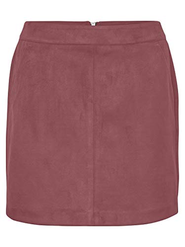 Vero Moda VMDONNADINA Faux Suede Short Skirt Noos Falda, marrón, M para Mujer