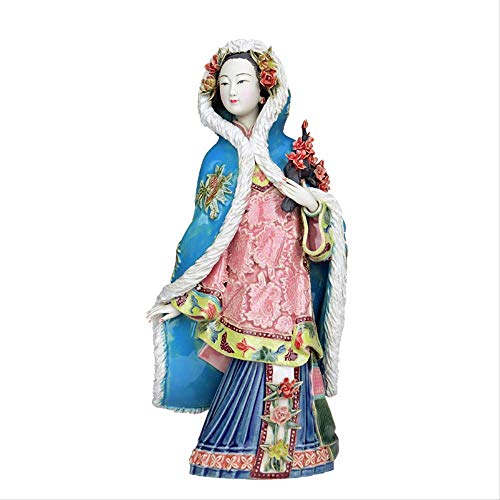 WGLG - Adornos modernos de interior clásicos para mujer, muñecas de porcelana, de colección, figura china, escultura artística, figuras decorativas, estatua de decoración para la casa