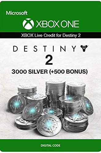 Xbox Live Tarjeta Regalo para Monedas de Plata de Destiny 2: 3000 (+500 Bonus) Xbox One/Windows 10 PC - Código de descarga