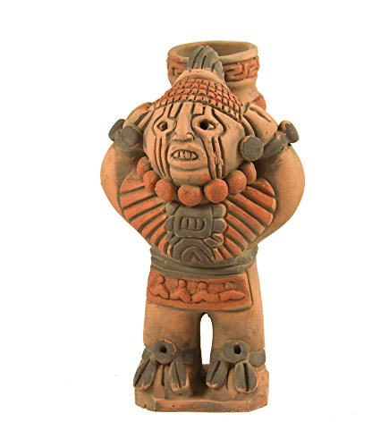 Xipe Totec azteca cerámica figura – comercio justo de México – uso interior o exterior L11 x H20 cm
