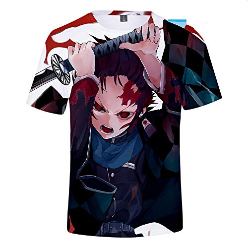 XTHY Manga Corta Anime 3D Camiseta De Manga Corta Fantasma De Anime JaponéS para Hombres Y Mujeres, ImpresióN Digital 3D, Camiseta De Manga Corta, Estilo D_150