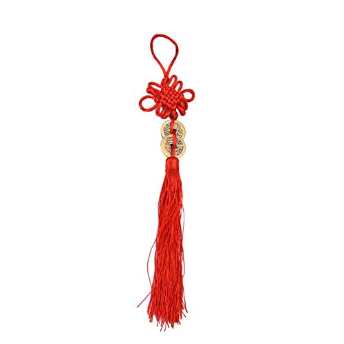 yishouhengcheng Afortunadamente Amuleto de la Suerte destacó Coches Rojos decoración del hogar artesanía del Nudo Chino del Feng Shui y Monedas Antiguas La Prosperidad de protección de China,2 Suerte